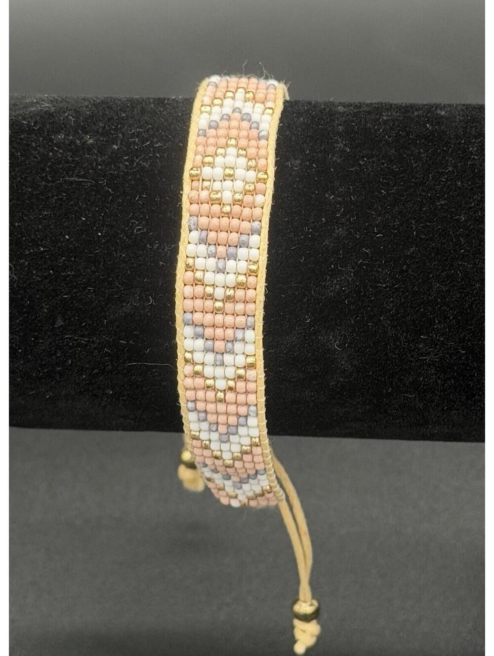 ✨ Boho Pastel Beaded Friendship Bracelet 🌸 Adjustable Seed Bead